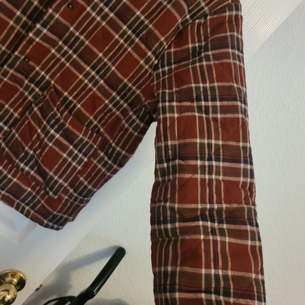 Hem & Thread Rust Plaid Jacket - Picture 5 of 9
